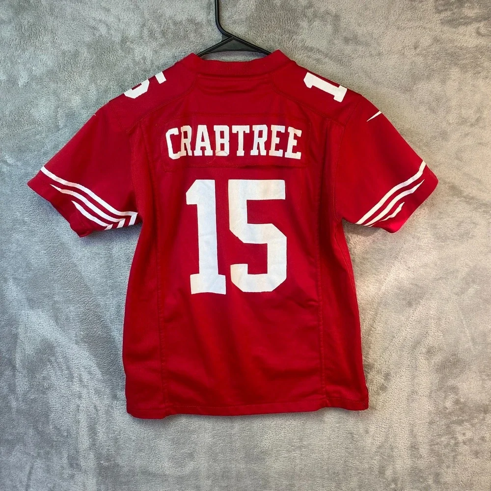 Nike Youth 49ers Michael Crabtree Jersey M 10/12 Red #15 NFL